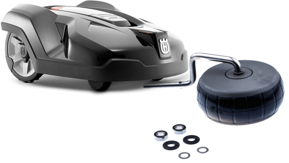 Wechsel des Vorderrads komplett mit Lager und Achse bei einem Automower 320, 330X, 420, 430X und weiteren Modellen