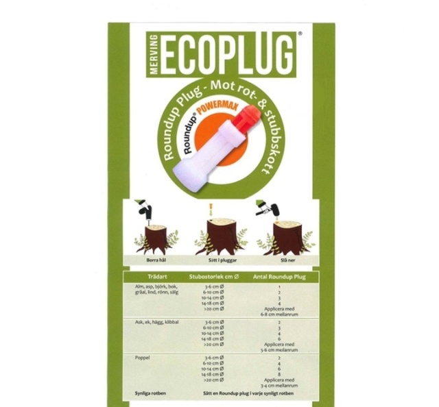 Roundupplug ECOPlug, gegen wurzel & stumpftriebe in der Gruppe Husqvarna Forst- und Garten produkte / Husqvarna Schmierfette und Öle bei GPLSHOP (010)