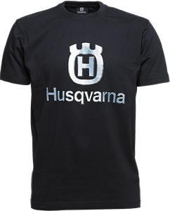 Husqvarna T-Shirt, navy - big logo in der Gruppe Husqvarna Forst- und Garten produkte / Husqvarna Kleidung/Ausrüstung / Arbeitskleidung / Zubehör bei GPLSHOP (1016371)