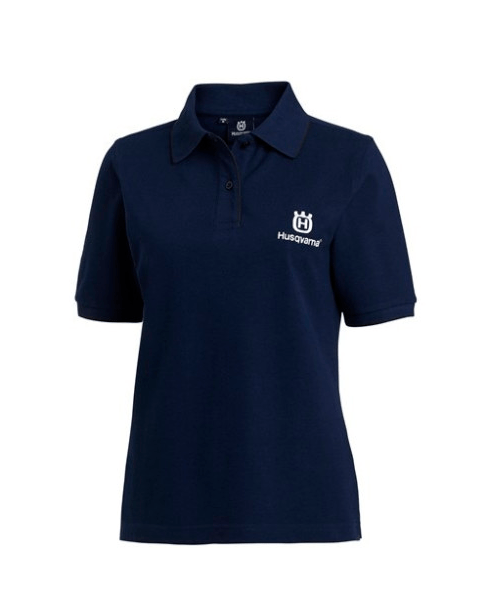 Polo shirt, navy - Lady S in der Gruppe Husqvarna Forst- und Garten produkte / Husqvarna Kleidung/Ausrüstung / Arbeitskleidung / Zubehör bei GPLSHOP (1016379-48)