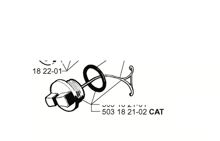 Tankdeckel Jonsered 2054, 2055 CAT in der Gruppe bei GPLSHOP (5031821-02)
