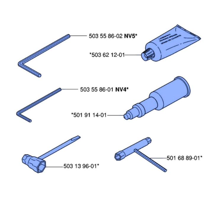 Werkzeugsatz 5035585-02 in der Gruppe Ersatzteile / Ersatzteile Motorsägen / Ersatzteile Husqvarna 3120XP bei GPLSHOP (5035585-02)