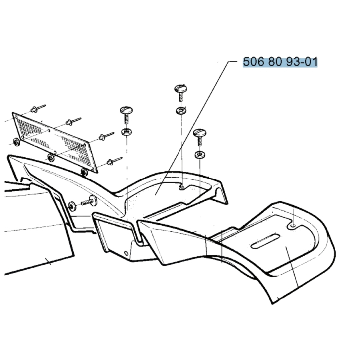 Fußmatte, links, in der Gruppe Ersatzteile / Ersatzteile Rider / Ersatzteile Husqvarna Rider Proflex 1200 bei GPLSHOP (5068093-01)