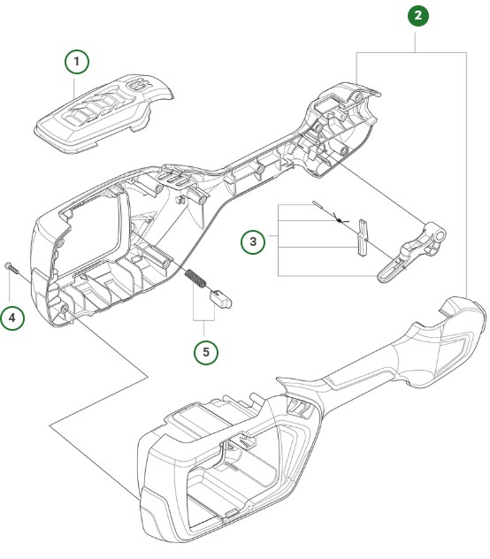 Gehäuse L&R Assy 5299060-01 in der Gruppe Ersatzteile / Ersatzteile Freischneider / Ersatzteile Husqvarna 215iL bei GPLSHOP (5299060-01)