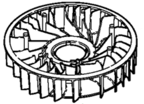 Lüfterrad in der Gruppe Ersatzteile / Ersatzteile Gräsklippare / Ersatzteile till Motorer / Ersatzteile Kohler SV590-0021 bei GPLSHOP (5310295-76)