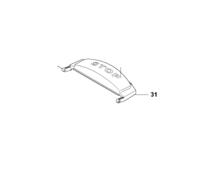 Stop Taste R160 in der Gruppe Ersatzteile Roboter Rasenmäher / Ersatzteile Gardena R160 / Gardena R160 - 2015 bei GPLSHOP (5351267-03)