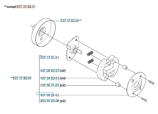 Kit-Kupplung 240F, 240R, GR41, GR50, RS44 in der Gruppe  bei GPLSHOP (5372394-01)