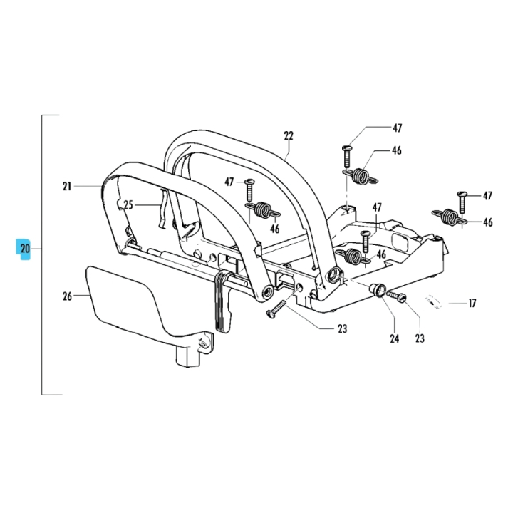 Rahmen 5382489-11 in der Gruppe Ersatzteile / Ersatzteile Övriga Reservdelar / Ersatzteile Partner Häcksaxar / Ersatzteile Partner HG65 bei GPLSHOP (5382489-11)