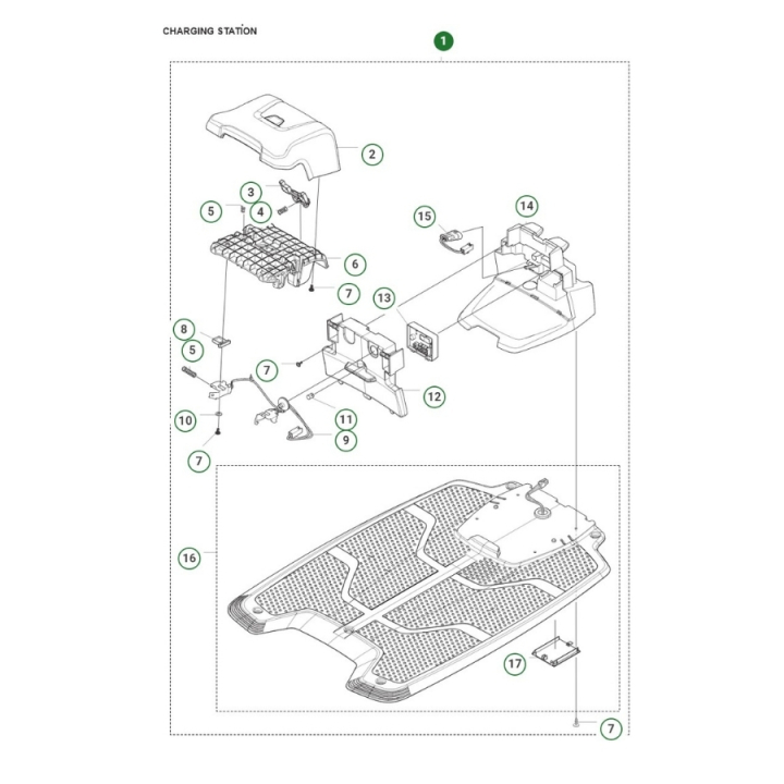 Ladestation Automower R6V, 308V, 312V in der Gruppe Ersatzteile Mähroboter / Ersatzteile Husqvarna Automower® 312V bei GPLSHOP (5401597-01)