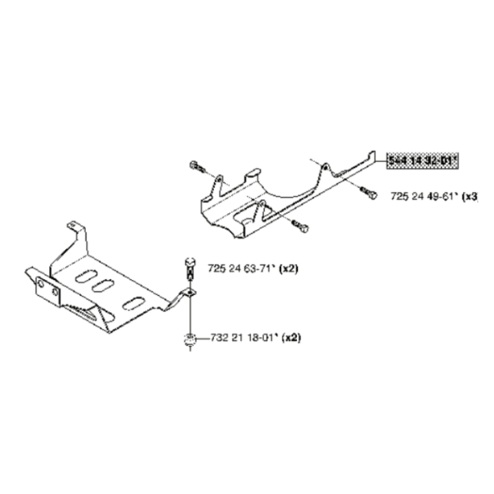 Set Hasplåt in der Gruppe Ersatzteile / Ersatzteile Rider / Ersatzteile Husqvarna Rider 13 AWD bei GPLSHOP (5440693-03)