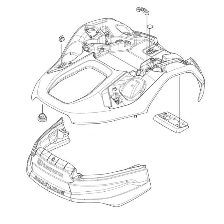 BODY KIT 300 NERA in der Gruppe Ersatzteile Mähroboter / Ersatzteile Husqvarna Automower® 310E Nera / Automower 310E Nera - 2026 bei GPLSHOP (5465218-01)