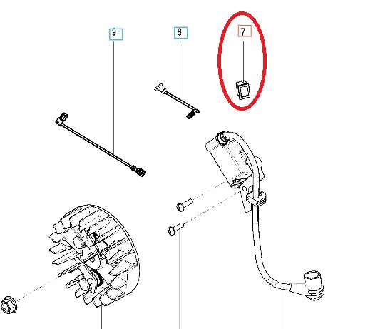 Schalten 5742264-01 in der Gruppe Ersatzteile / Ersatzteile Motorsägen / Ersatzteile Husqvarna 120/E bei GPLSHOP (5742264-01)