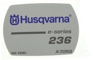 Aufkleber 5757303-01 in der Gruppe Ersatzteile / Ersatzteile Motorsägen / Ersatzteile Husqvarna 235/E bei GPLSHOP (5757303-01)