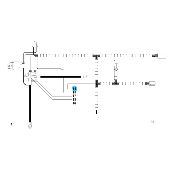 Verkabelung in der Gruppe Ersatzteile / Ersatzteile Rider / Ersatzteile Husqvarna Rider 13 AWD bei GPLSHOP (5761853-01)