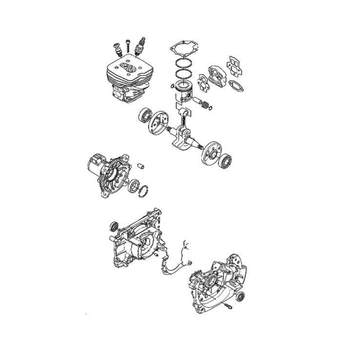Short Block Assy 5767988-03 in der Gruppe Ersatzteile / Ersatzteile Freischneider / Ersatzteile Husqvarna 555RXT bei GPLSHOP (5767988-03)