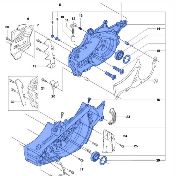 Kurbelgehäuse 5778347-14 in der Gruppe Ersatzteile / Ersatzteile Motorsägen / Ersatzteile Husqvarna 545/Mark II bei GPLSHOP (5778347-14)