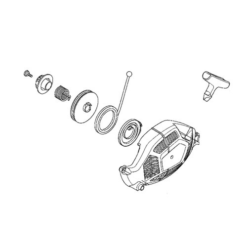 Startgerät Husqvarna 439 in der Gruppe Ersatzteile / Ersatzteile Motorsägen / Ersatzteile Husqvarna 439 bei GPLSHOP (5793098-01)