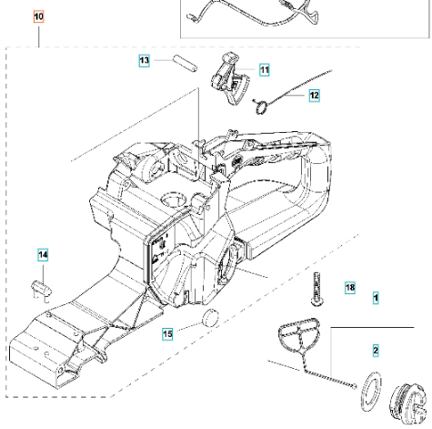 Griff Kpl 543XPG 5795284-02 in der Gruppe Ersatzteile / Ersatzteile Motorsägen / Ersatzteile Husqvarna 543XP/G bei GPLSHOP (5795284-02)