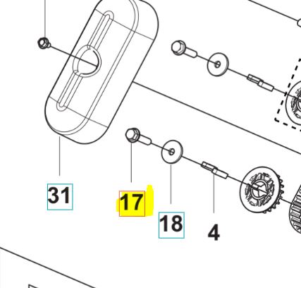 Schraube, M8X35 Linksgewinde 5825085-01 in der Gruppe  bei GPLSHOP (5825085-01)