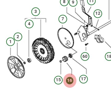Ritzel Pm, 11T, 21,25 mm Wurzel D in der Gruppe bei GPLSHOP (5827017-01)