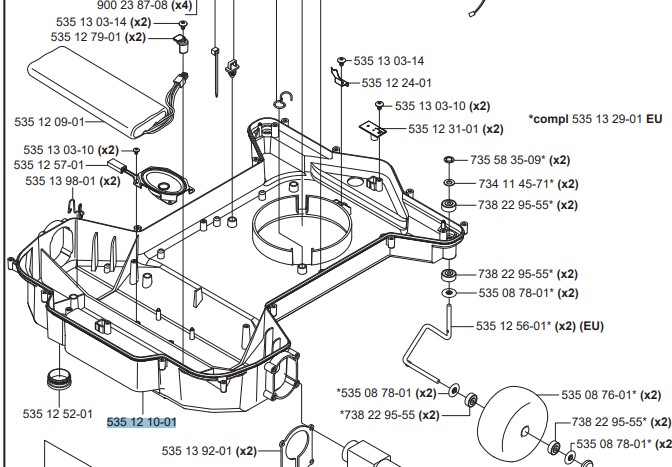 Fahrgestell-Kit 5846167-01 in der Gruppe Ersatzteile Roboter Rasenmäher bei GPLSHOP (5846167-01)