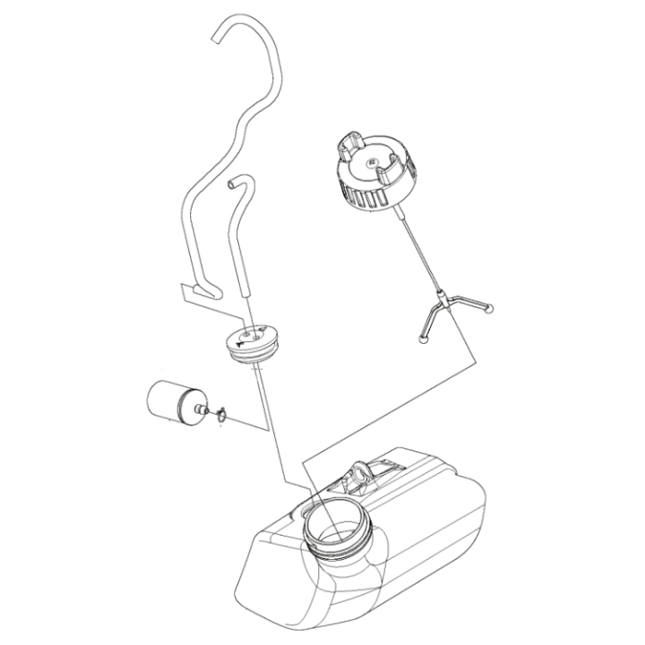 Kraftstofftank komplett für USA in der Gruppe Ersatzteile / Ersatzteile Laubblasgeräte / Ersatzteile Husqvarna 525BX bei GPLSHOP (5856351-01)