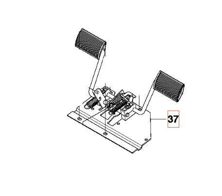 Pedalplatte Manuell kompl in der Gruppe Ersatzteile / Ersatzteile Rider / Ersatzteile Husqvarna Rider 111B5 bei GPLSHOP (5869694-01)