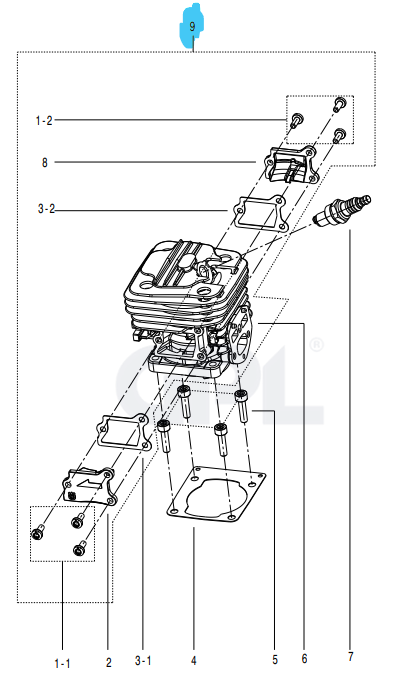 Zylinder Kompl. 35Cc 5877126-01 in der Gruppe  bei GPLSHOP (5877126-01)