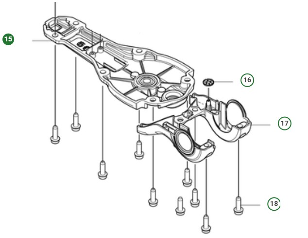 Abdeckung Baugruppe Getriebegehäuse Baugruppe P in der Gruppe Ersatzteile / Ersatzteile Heckenscheren / Ersatzteile Husqvarna 520iHT4 bei GPLSHOP (5885700-07)