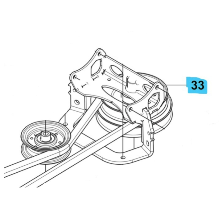 Riemenscheibe Zapfwelle in der Gruppe Ersatzteile / Ersatzteile Rider / Ersatzteile Husqvarna Rider 420 TSX AWD bei GPLSHOP (5895074-01)