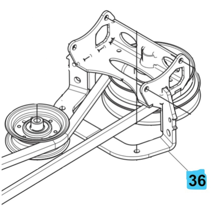 Riemenscheibe Huqvarna Grau in der Gruppe Ersatzteile / Ersatzteile Rider / Ersatzteile Husqvarna Rider 420 TSX AWD bei GPLSHOP (5895079-01)