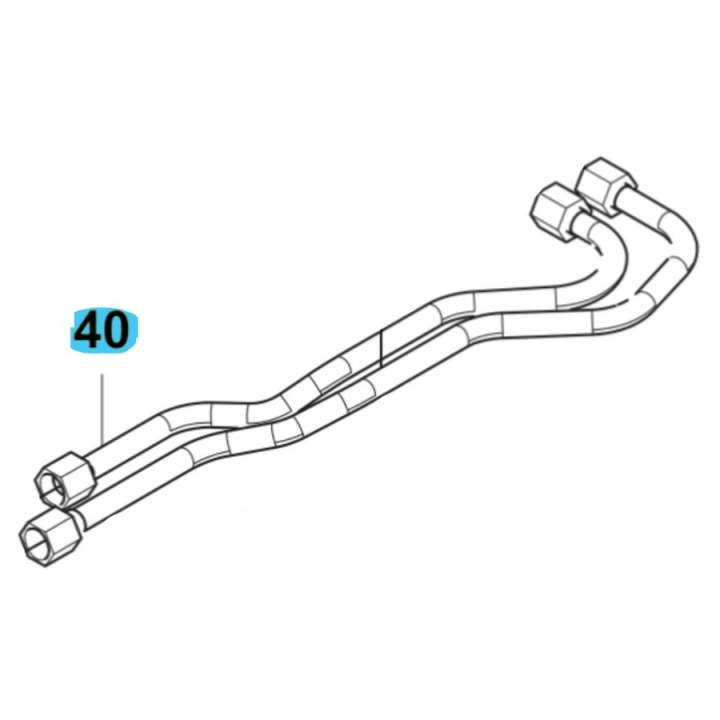 Hydraulikrohr für Vfmu in der Gruppe Ersatzteile / Ersatzteile Rider / Ersatzteile Husqvarna Rider 420 TSX AWD bei GPLSHOP (5895619-01)
