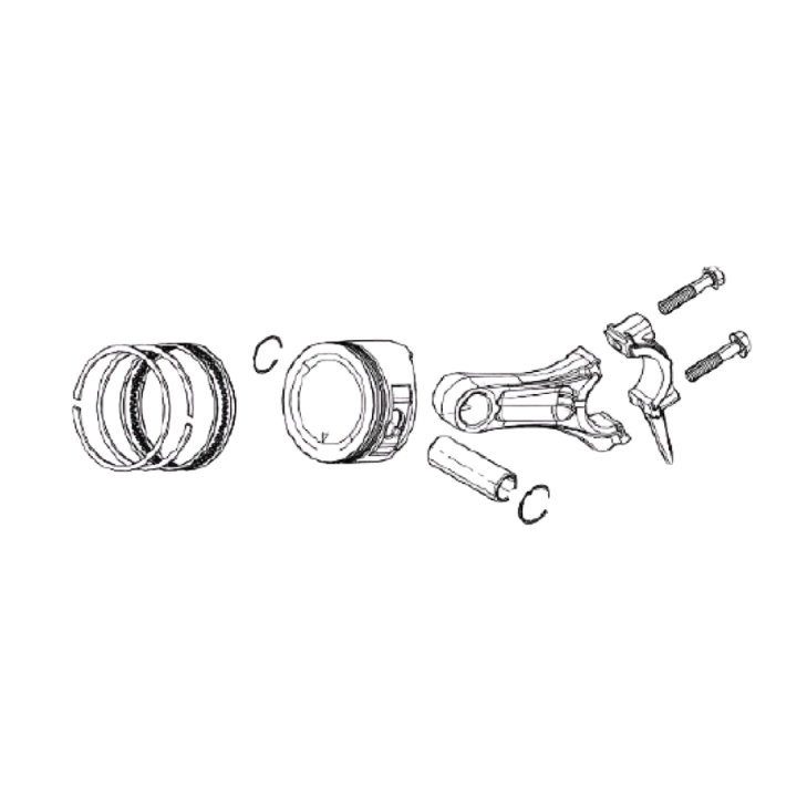 Kolben, Kpl 5903911-01 in der Gruppe Ersatzteile / Ersatzteile für Husqvarna Motorhacken / Ersatzteile Husqvarna TF120 bei GPLSHOP (5903911-01)