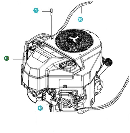 Motor KAWASAKI FS651V in der Gruppe Ersatzteile / Ersatzteile Rider / Ersatzteile Husqvarna Rider 420 TSX AWD bei GPLSHOP (5906368-01)