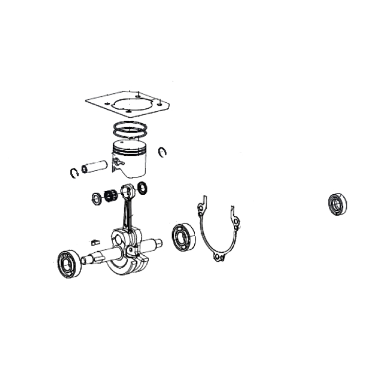 Kurbelwellen-Kit Drehbaugruppe 5907213-01 in der Gruppe Ersatzteile / Ersatzteile Övriga Reservdelar / Ersatzteile McCulloch Lövblåsare / Ersatzteile McCulloch GBV322 bei GPLSHOP (5907213-01)
