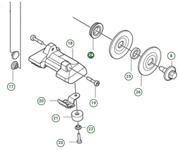 Stützflansch Messerwelle in der Gruppe bei GPLSHOP (5908847-01)