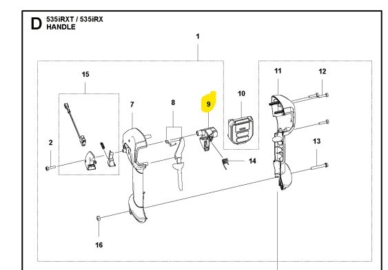 Drosselklappensteuerung - in der Gruppe Ersatzteile / Ersatzteile Laubblasgeräte / Ersatzteile Husqvarna 550iBTX bei GPLSHOP (5930443-02)