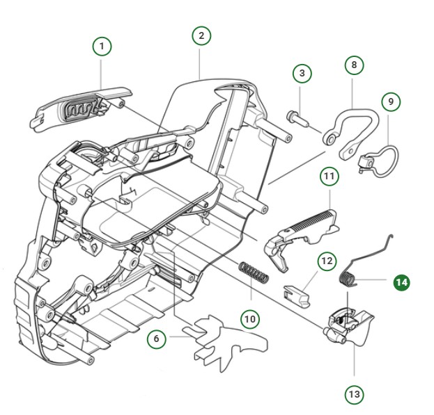 Federdrossel 5930642-01 in der Gruppe Ersatzteile / Ersatzteile Motorsägen / ➤Serie 500 / Ersatzteile Husqvarna T540i XPG bei GPLSHOP (5930642-01)