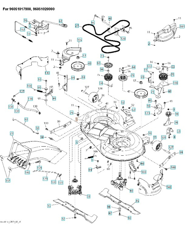 Mähwerk in der Gruppe Ersatzteile / Ersatzteile Rasentraktoren / Ersatzteile Husqvarna TC 238 bei GPLSHOP (5965513-01)