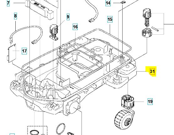 Chassis Lower P12 in der Gruppe Ersatzteile Roboter Rasenmäher / Ersatzteile Husqvarna Automower® 315 Mark II / Automower 315 Mark II - 2023 bei GPLSHOP (5965680-02)