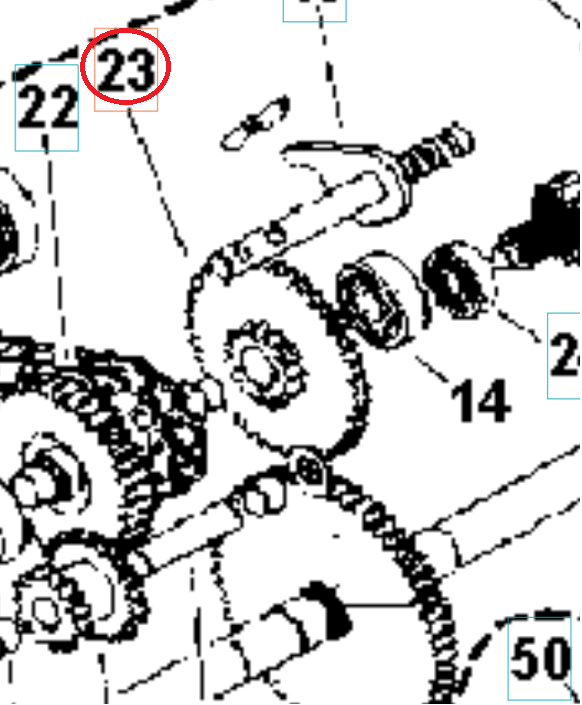 Zahnrad 15-44 5986775-01 in der Gruppe  bei GPLSHOP (5986775-01)