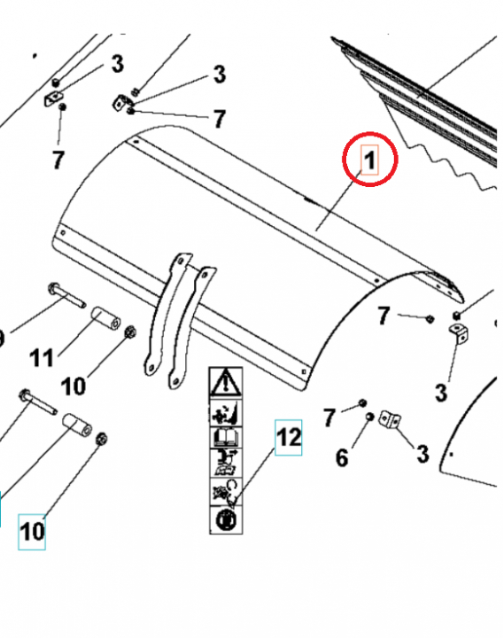Abdeckung Zinken Abdeckung Roto400 Oran 5986808-01 in der Gruppe  bei GPLSHOP (5986808-01)