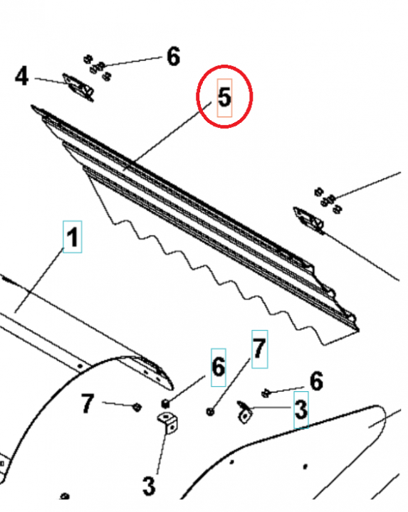 Abdeckung Zinken Hintere Abdeckung Grau Ra 5986811-01 in der Gruppe bei GPLSHOP (5986811-01)