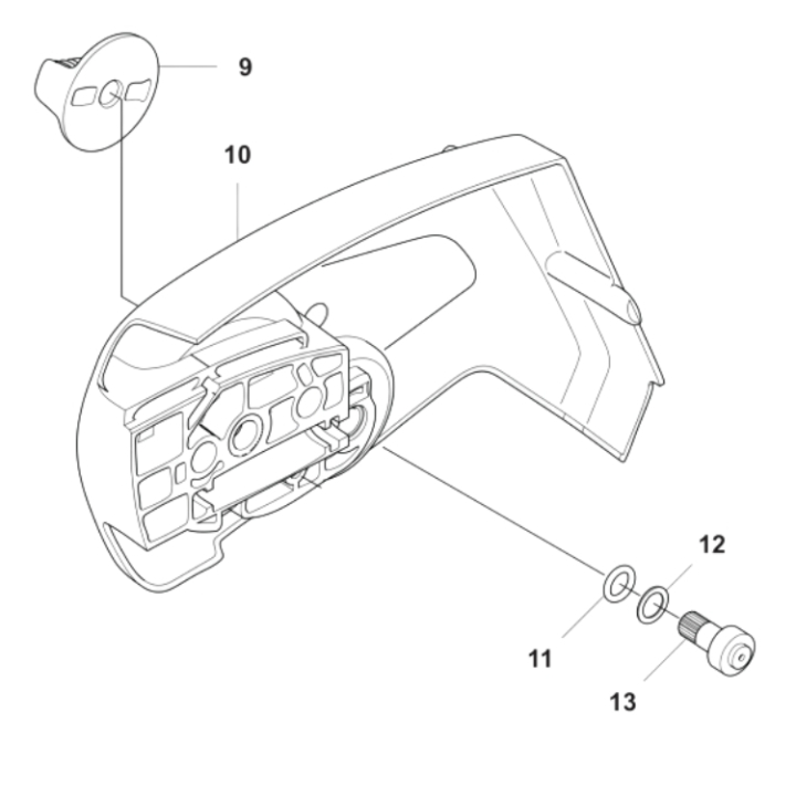 Kupplungsdeckel, Kupplungsdeckel 5995894-01 in der Gruppe Ersatzteile / Ersatzteile Motorsägen / Ersatzteile Husqvarna 435i bei GPLSHOP (5995894-01)