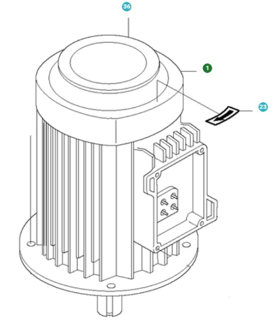 Elektromotor 9,2 kW, 400–480 V 5013656-01