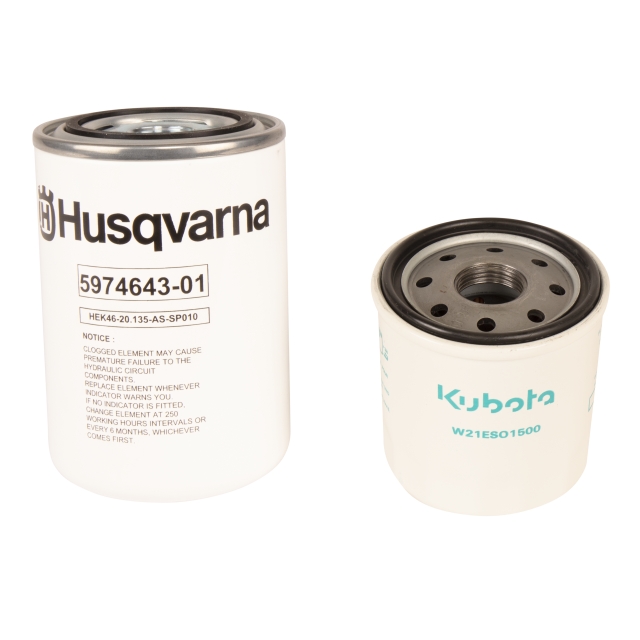 Wartungsset mit Motorölfilter und Hydraulikölfilter – erste 50 Stunden