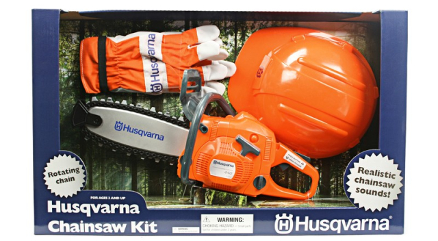 Husqvarna Forst-Set für Kinder – Motorsäge, Helm, Handschuhe
