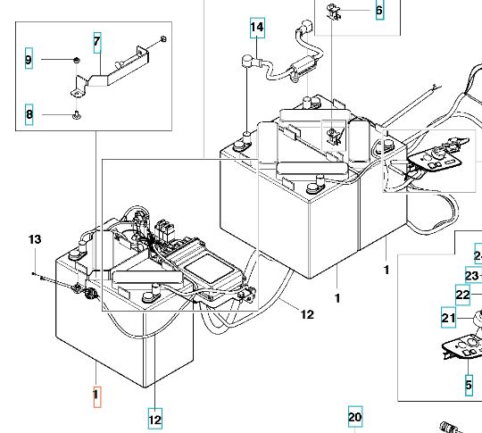 Battery for Husqvarna Battery rider