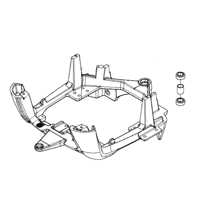 Rahmenbaugruppe, Hinteres Chassis, Schwarz
