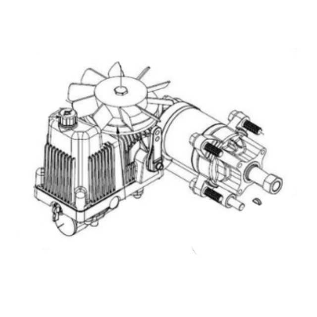 Getriebe, 10cc Pumpe, 230cc Motor LH